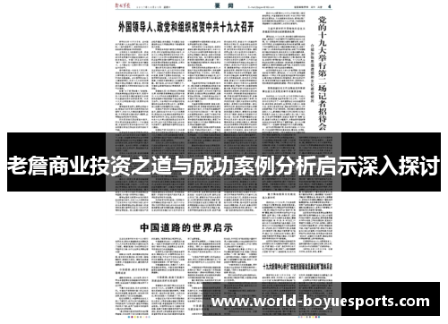 老詹商业投资之道与成功案例分析启示深入探讨