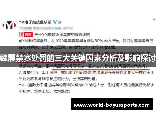 魏震禁赛处罚的三大关键因素分析及影响探讨 魏震禁赛处罚的三大关键因素分析及影响探讨